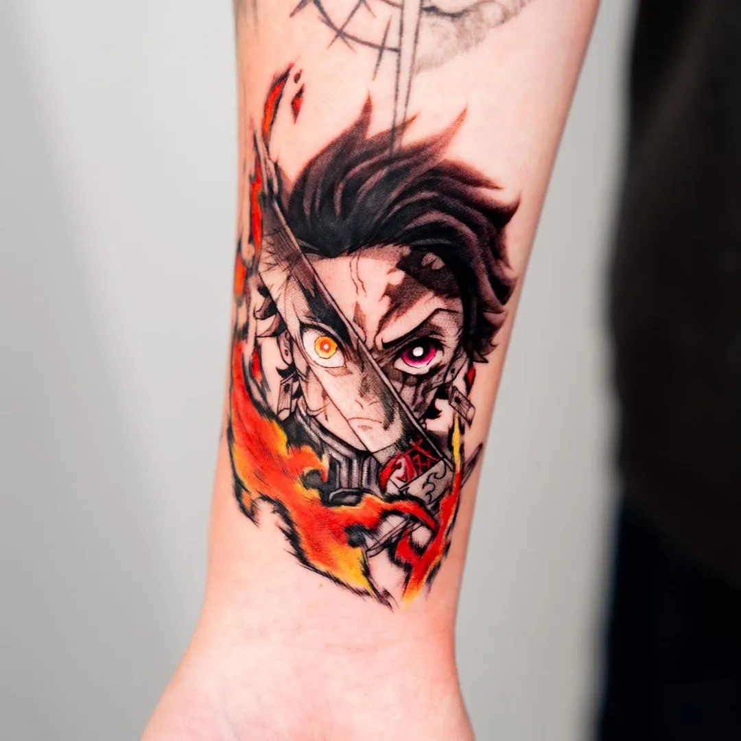 Demon Slayer Wrist Tattoo